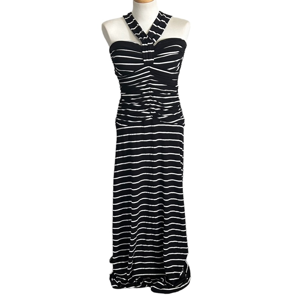 Baby Phat Black and White Cut-Out Maxi Dress